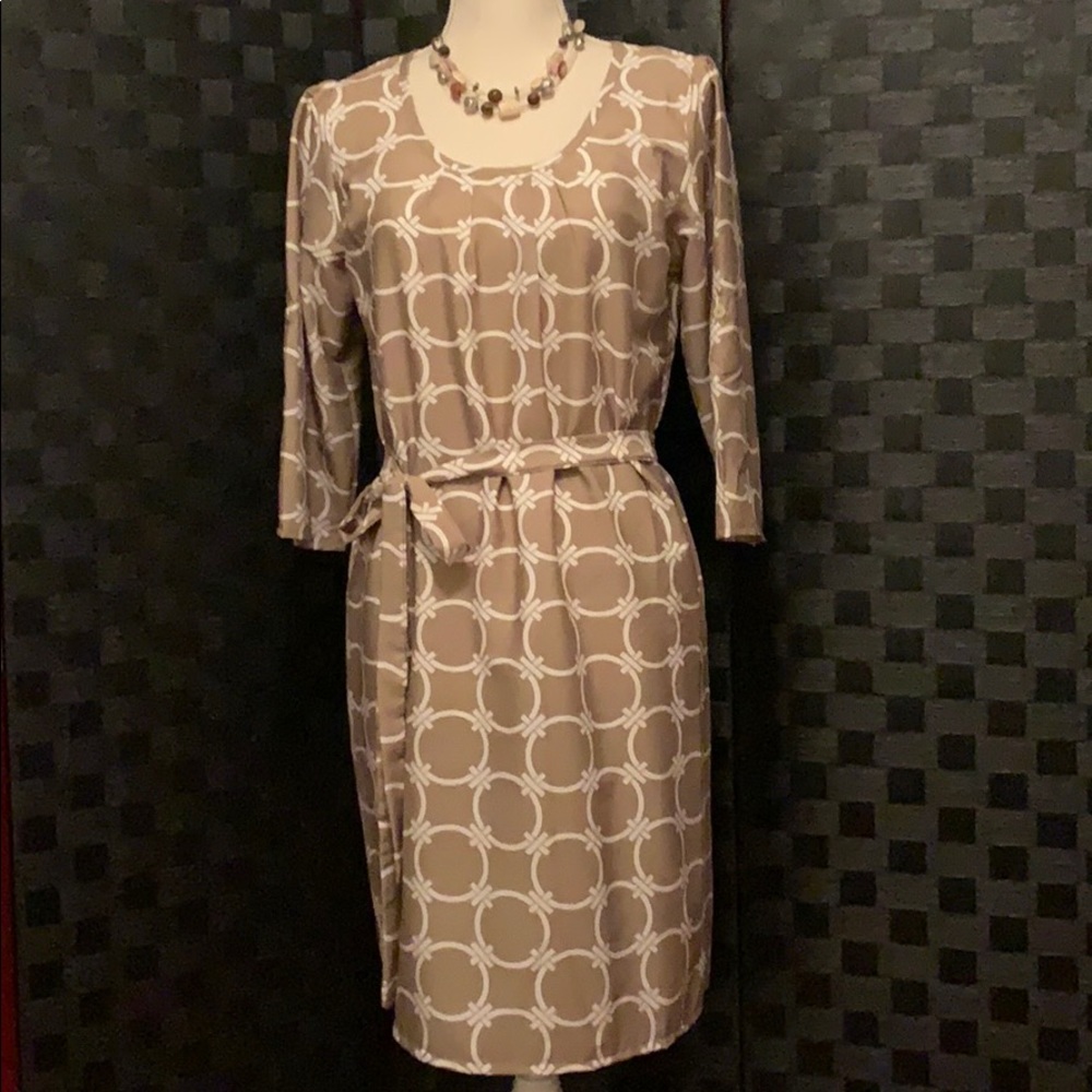 Geometric 3/4 sleeve dress